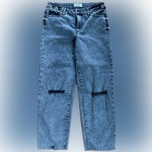 faded black ripped jeans